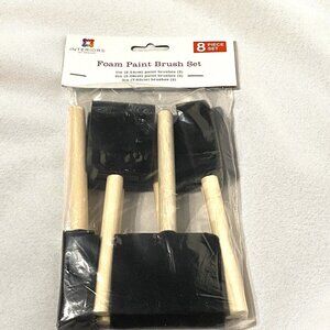 interiors by design 8 piece foam paint brush set 1 in 2 in 3 in